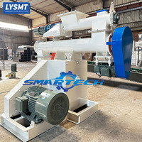 Machine à fabriquer des aliments pour animaux de ferme en acier inoxydable électrique 1-2t/h, ligne complète de production de granulés d'aliments pour animaux, utilisation agricole