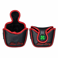 Housses de protection pour têtes de clubs de golf en cuir PU, style rétro, brodées, pour Driver, Fairway, Putter, Hybride, Putter magnétique