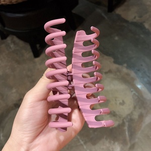 <span class=keywords><strong>Pince</strong></span> à <span class=keywords><strong>cheveux</strong></span> en plastique pour femmes, grande <span class=keywords><strong>pince</strong></span> à <span class=keywords><strong>cheveux</strong></span> en résine noire, acétate acrylique, 11cm, 5cm - Product Image 5