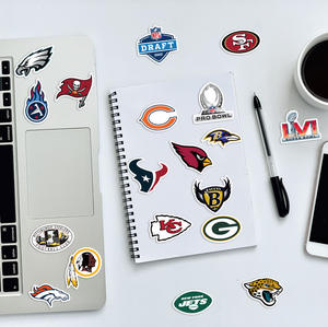 חם מכירה לוס אנג 'לס אילי 50pcs עמיד למים מדבקות pvc set מדפי ויניל צוות כדורגל מדבקות לוגו קבוצת כדורגל - Product Image 5