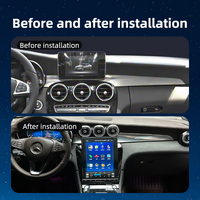 Lecteur DVD de voiture 12,1 pouces Android Auto CarPlay sans fil Lecteur multimédia de voiture Écran tactile Radio de voiture pour Mercedes C GLC 15-22