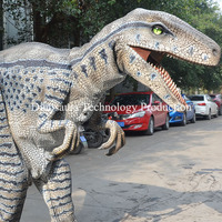 Costume de dinosaure animatronique artisanal à vendre, taille réelle, costume de Vélociraptor fait main pour enfants, pour le divertissement