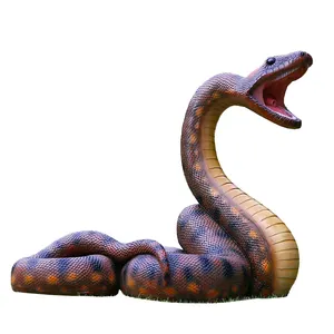 Customization Simulation Animal Large Fiberglass Snake Ornaments Statues Resin Crafts Sculpture for Outdoor Garden Decoration