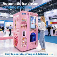 Distributeur automatique de crèmes glacées pour centre commercial, aéroport, hôtel, cinéma, supermarché, multi-saveurs, DIY, libre-service, sans surveillance