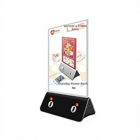 Station de recharge multifonctionnelle mobile alimentée par courant continu avec panneau publicitaire lumineux en PVC pour menu et carte de table