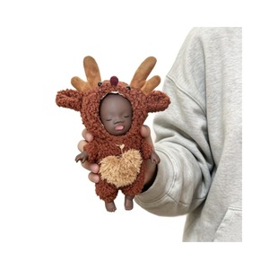 Muñeca Bebé Reborn de Piel Negra, Mini Muñeca Realista de Silicona con Ropa Extraíble para Coleccionistas y Niños - Product Image 5
