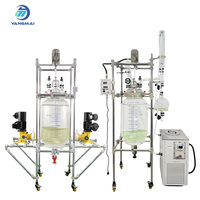 Reactor de Vidrio de Doble Capa de Borosilicato Alto con Condensador de Vidrio para Síntesis API y Operaciones de Reflujo