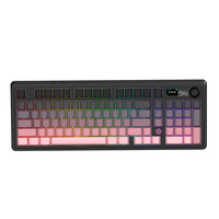 Clavier de jeu mécanique rétroéclairé RVB filaire tri-mode Ajazz AK980 avec interface USB Type-C, anti-ghosting de qualité gaming