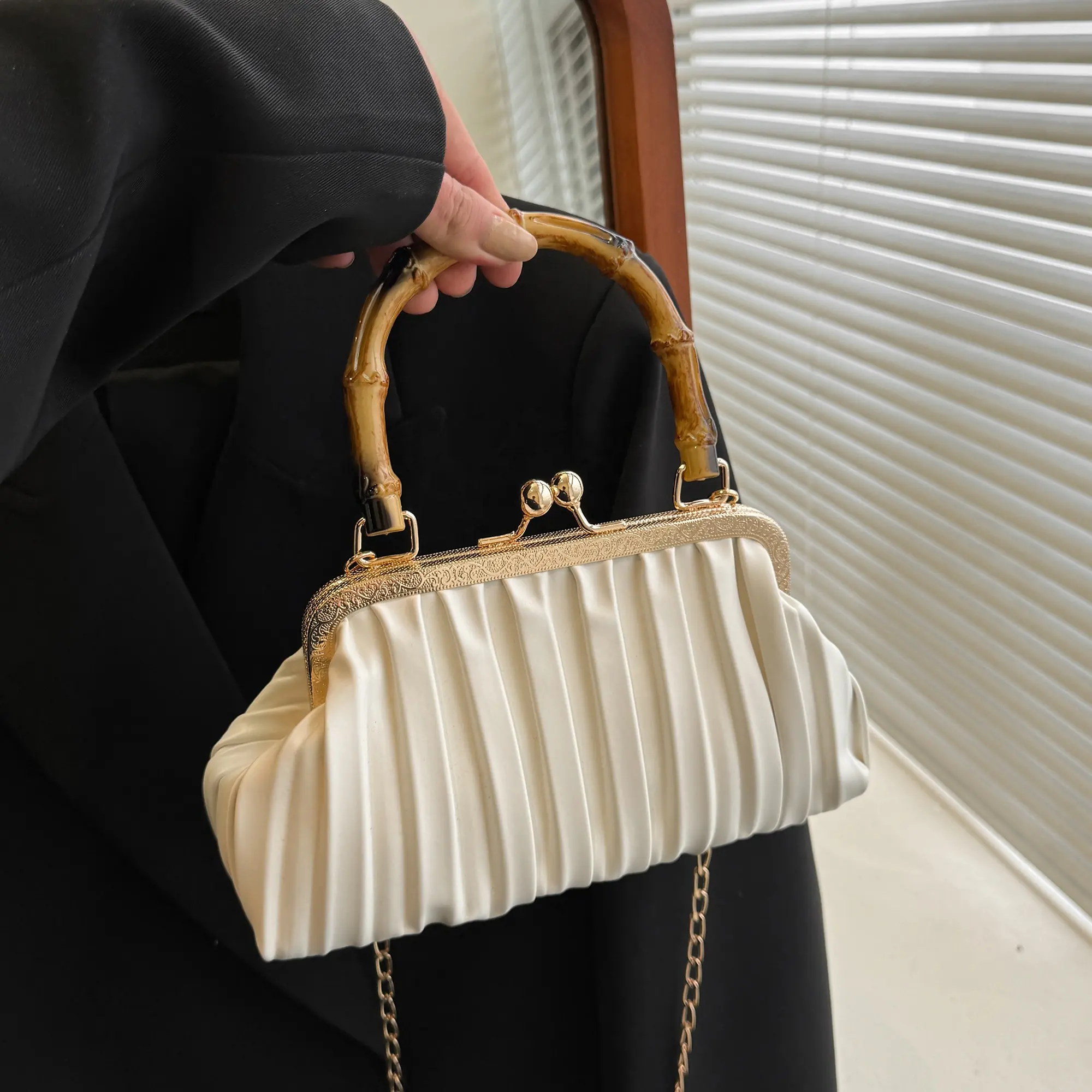 Women Shell Shape Hand Bag Purse Cute Pu Leather Handbag Fashion Luxury Chain Crossbody Shoulder Bag For Ladies