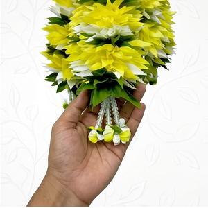 Artificial Yellow <b>White</b> Flower Garland Decorative <b>Hanging</b> Toran for Wedding Festival Home Temple Door Decoration - Product Image 2