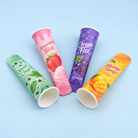 Emballage jetable en forme de cône pour sucettes glacées, tube personnalisé pour sucettes glacées, tube en papier pour sucettes glacées, emballage pour sucettes glacées