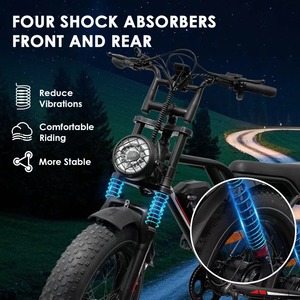 Bicicleta Eléctrica de 20 Pulgadas y 17.5AH con Neumáticos Gruesos para Adultos, 48v, Todoterreno, Urbana, <span class=keywords><strong>Fatbike</strong></span>, en Existencia en la UE y EE. UU. - Product Image 5