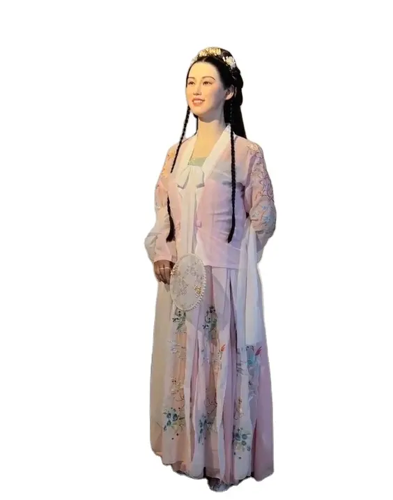 חיוך lifeseize סגנון עתיק נשים סינית יופי שרף אמנות פיסול