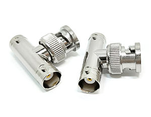 Latón completo T tipo <span class=keywords><strong>BNC</strong></span> macho a Dual 2 <span class=keywords><strong>BNC</strong></span> hembra adaptador coaxial 3 vías 50ohm conector <span class=keywords><strong>BNC</strong></span> para Cable Coaxial antena CCTV - Product Image 5