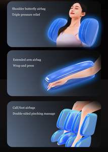 VCT 3D Shiatsu Royal Salon Bodycare Human Touch Airbag Champú Silla de madera portátil con masaje corporal en la oficina de Dubai - Product Image 3