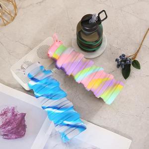 Силиконовая складная бутылка для воды унисекс Дорожная Спортивная чашка для воды большая емкость Складная чашка для хранения воды - Product Image 3