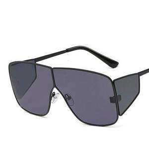 Lunettes de soleil carrées de luxe 2019 pour homme et femme, coupe-vent, style SteamPunk, en métal, pour la conduite - Product Image 2