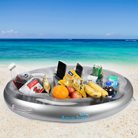 Immer Ultimate Bar flottant gonflable pour fêtes en piscine, design moderne, plusieurs porte-gobelets, matériau durable, installation facile, couleur personnalisable