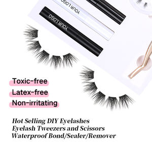 自有品牌批发韩国Pbt纤维100% 手工制作分段簇DIY睫毛延伸 - Product Image 4