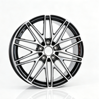 Velg Aluminium Forged 6061-T6 4-Piece 21 Inch 10J 5x130 ET 27mm Warna Hitam Custom Baru dengan Permukaan Mesin, OEM/ODM, Kapasitas Beban 1250KG
