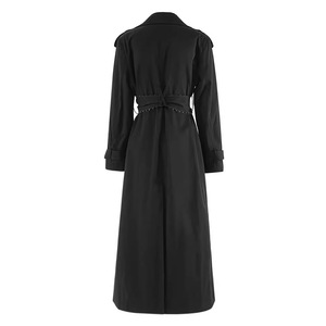 <span class=keywords><strong>Manteau</strong></span> Trench Femme Bordeaux de Créateur avec Ceinture, Élégant, Manches Longues, Sur Mesure, Haute Qualité, Couleur Unie, <span class=keywords><strong>Manteau</strong></span> Long Modeste, Type Abaya - Product Image 2