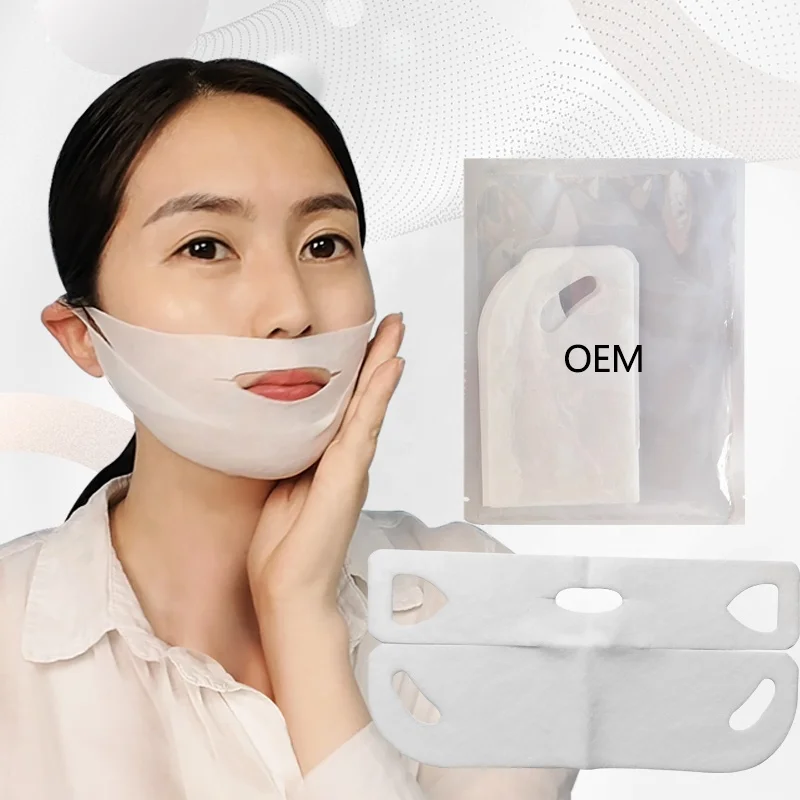 Hydrogel Film Moisturizing Hydrogel Skin Care Face Mask Patch Hydrogel Fabric V Shape Double Layered Face Lift Mask Lift Mask