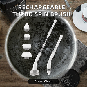 Brosse de nettoyage électrique rechargeable <span class=keywords><strong>Turbo</strong></span>, brosse rotative pour nettoyeur à récurer avec matériau plastique - Product Image 3