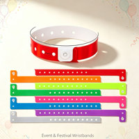 Kits de bracelets en plastique personnalisés, jetables et ajustables, pour concerts, fêtes, expositions, festivals, identification et contrôle d'accès