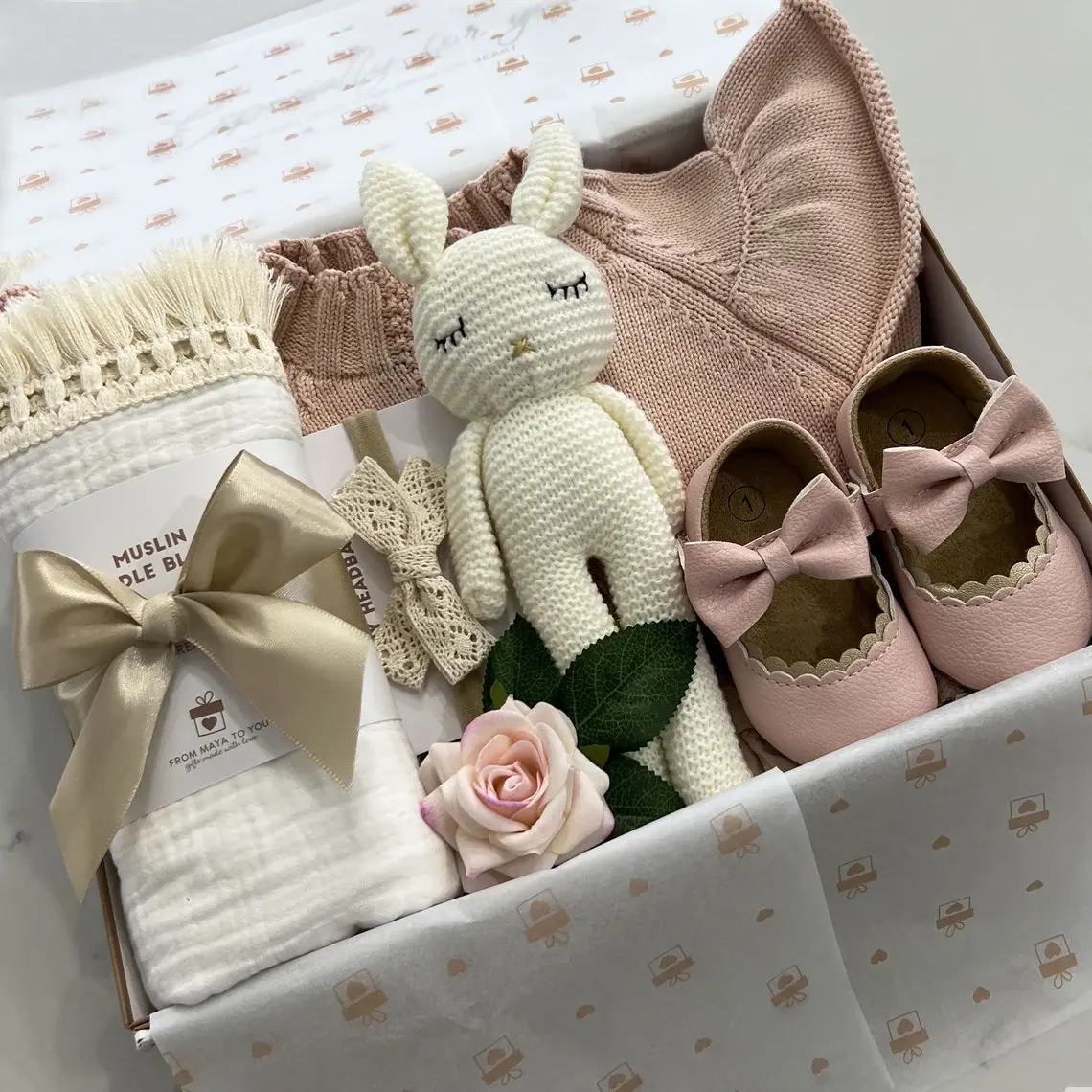 Hadiah untuk bayi perempuan keranjang set mandi bayi baru lahir hadiah bayi