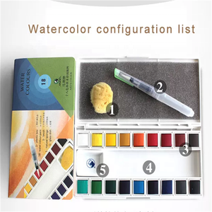 Ensemble de peinture à l'<span class=keywords><strong>aquarelle</strong></span> solide de 36 couleurs Maries, couleurs vives pour les artistes et les enfants, dessin sur toile et papier - Product Image 2
