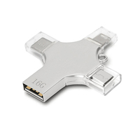 고속 Usb 플래시 드라이브 4 In 1 Type C 메모리 스틱 3.0 Ios 마이크로 안드로이드 Otg 펜 드라이브 64gb