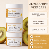 Crème à l'acide glycolique personnalisable pour peaux ternes, rugueuses et irrégulières, hydratant apaisant à la niacinamide et à la centella, 50g