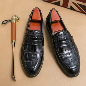 Zapatos Oxford de Piel Genuina para Hombre, Estilo Nuevo, Transpirables, con Cordones, Diseño Antideslizante Evergreen, Suela Suave, para Todas las Temporadas - Product Image 1