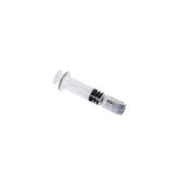 Flacon prérempli en verre durable de marque RY, P-F-S 1 ml (long) / 2,25 ml, avec connecteur Luer-lock ; Logo, couleur et forme personnalisables