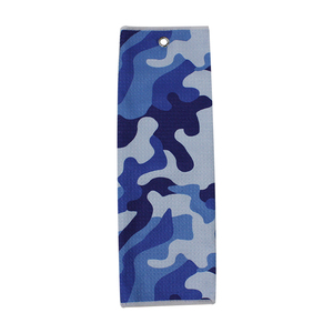 BESTOWER Logo imprimé personnalisé double <span class=keywords><strong>action</strong></span> coloré Tri Fold microfibre gaufre armure style <span class=keywords><strong>serviette</strong></span> <span class=keywords><strong>de</strong></span> golf sport crochet <span class=keywords><strong>serviette</strong></span> - Product Image 2
