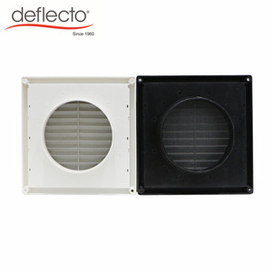 China Factory 4 5 6 8 Inch Square White <strong>Black</strong> PP Louver <strong>Vent</strong> Hood Air Return Cover, Dryer Bathroom Exhaust <strong>Vent</strong> - Product Image 2