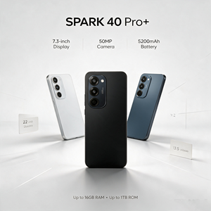 โทรศัพท์ Camon 40 Pro 2K 5G สมาร์ทโฟน ความละเอียด 512GB/ซีพียู Deca Core กล้องหลัง 108MP ปลดล็อคเต็มระบบ ระบบจดจำใบหน้า 120Hz - Product Image 3