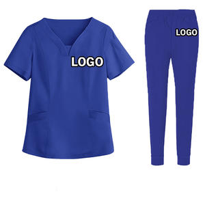 Logo personalizzato medico Clinicos elastico vuoto ragazze ospedale medici donne scrub uniformi abbigliamento da infermiera Set - Product Image 4