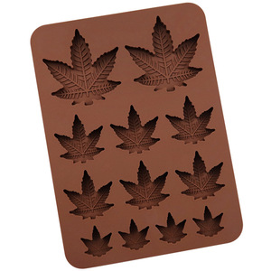 HY Weed Leaf-Molde de silicona para Chocolate, bandeja para hornear dulces de hoja de arce - Product Image 5
