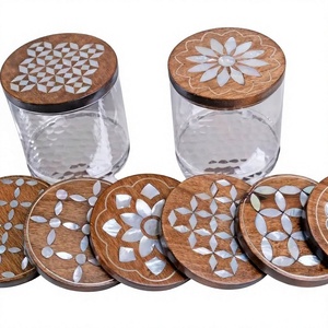 Elegante Decoración para Eid y Ramadán para Hogares de Oriente Medio, Caja de Almacenamiento de Acrílico de Lujo con Incrustaciones de Nácar y Acabado de Laca de Chocolate - Product Image 1