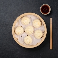 Papier sulfurisé double face en silicone anti-graisse personnalisé pour la cuisson à la vapeur, résistant aux hautes températures, pour dim sum et biscuits, marque privée