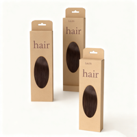 Boîte d'emballage pour extensions de cheveux en gros, personnalisée, durable, en papier biodégradable avec crochets