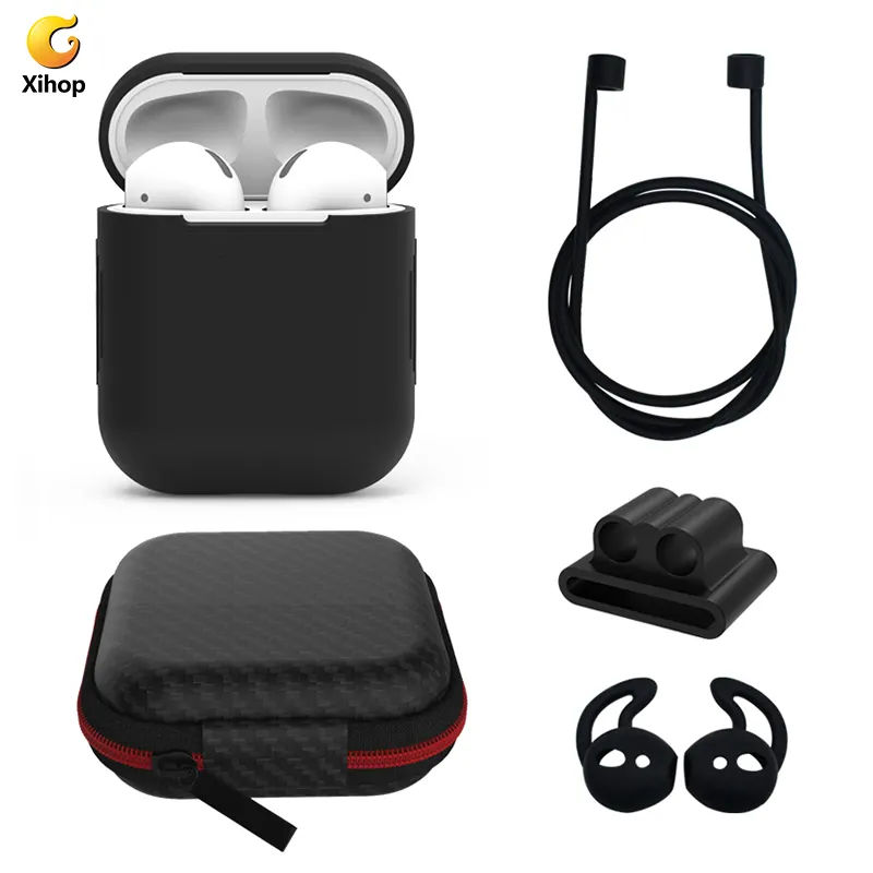 Xihop capa protetora para fone de ouvido, fone de ouvido personalizada, caixa de armazenamento, designer original, caixa de silicone para apple airpods 1