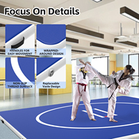 Tapis de lutte gonflable 10'x10' (3mx3m) pour BJJ, Jiu Jitsu, MMA, antidérapant DWF