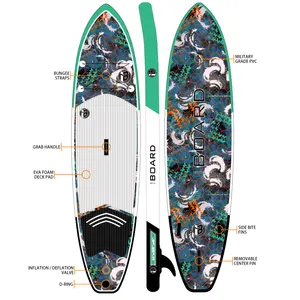 Aufblasbares Stand Up Paddle Board, verstärktes Doppelschicht-Allround-Paddle board für Wassersport arten