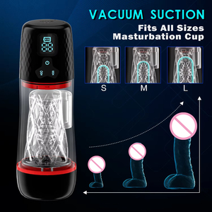 Coupe de masturbation intelligente à affichage numérique, étanche, en ABS/silicone/TPE, vagin artificiel, 9 fréquences de vibration - Product Image 5