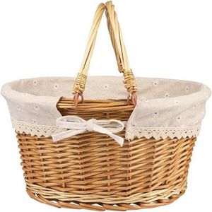 Jy bán buôn liễu tự nhiên wicker phục sinh giỏ quà tặng rỗng cản trở với lót cho dã ngoại phục sinh lưu trữ giỏ - Product Image 5