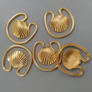 Яркие матовые золотые элегантные металлические пряжки для купальников бикини