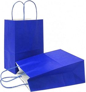 Sac en papier kraft personnalisé imprimé en couleur, sac de shopping tendance avec logo personnalisé pour l'emballage et l'artisanat - Product Image 2