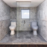 Cabine de douche et toilettes portables en acier 2-en-1 |   Utilisation en extérieur |   Salle de bain mobile pour parc